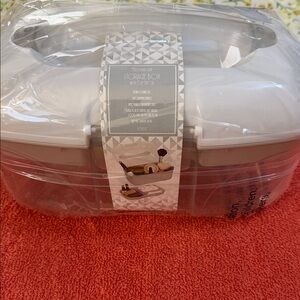 White and Gray Storage Box